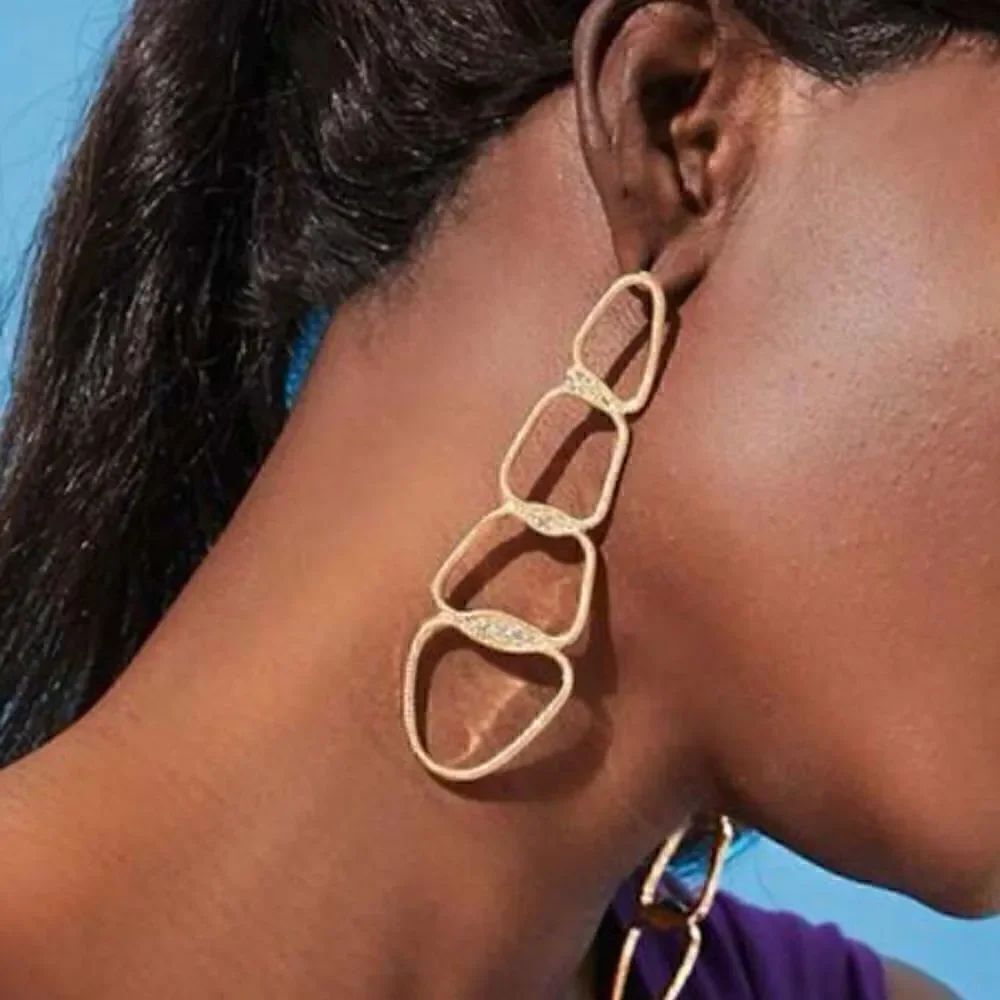 geo dangle earrings H158